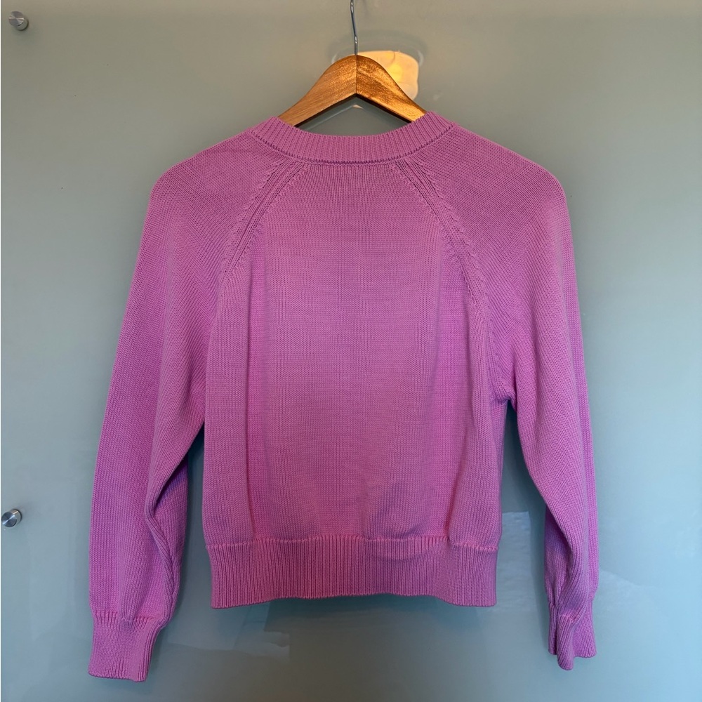 The Great. The Tiny Cardigan in the color Lilac Blossom - Picture 5 of 11